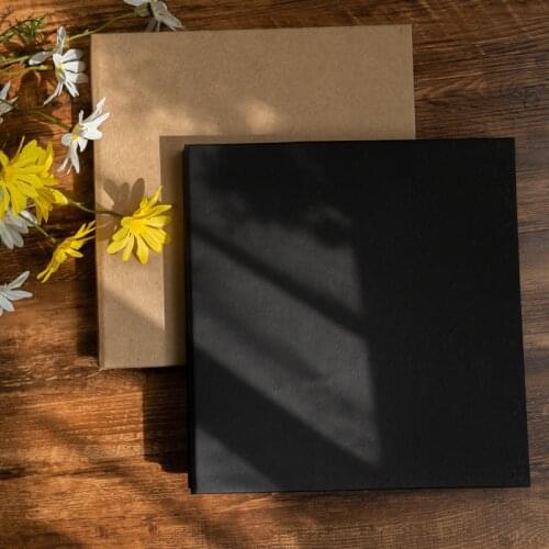 Burlap Self-adhesive Film DIY Album Simple Commemorative Wedding Photo Family Large Capacity Handmade Souvenir Finished Album