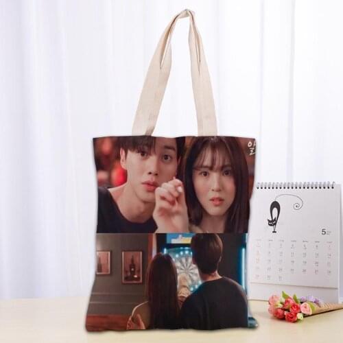 KPOP Nevertheless Song Kang Tote Bag Cotton Cloth Shoulder Shopper Bags for Women Eco Foldable Reusable Shopping Bags 0719