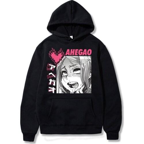Fashion Autumn Winter Harajuku Anime Hentai Ahegao Hoodies Sweatshirt Men/Women Long Sleeve Streetwear Pullover Oversized Hoodie