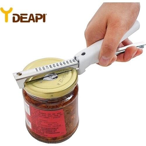 YDEAPI Adjustable Stainless Steel Can Opener Professional Manual Jar Bottle Opener Multifunction Kitchen Accessories Gadgets