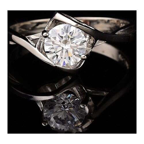 Angels Kiss Ring Silver 925 Hollow Heart Rings for Women 1ct D Color Moissanite Wedding Ring Fine Jewelry
