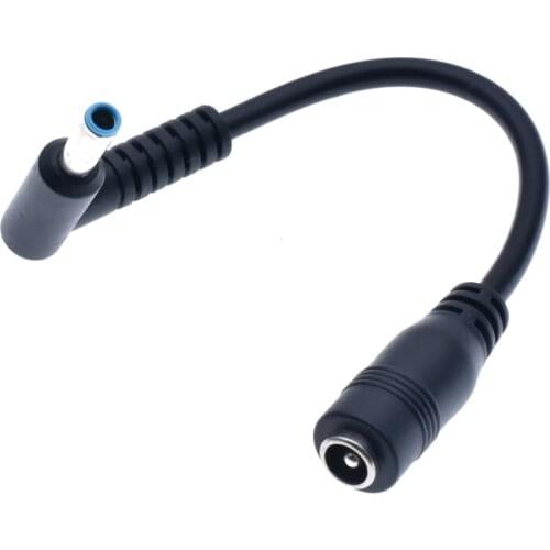High Quality 5.5*2.1mm To 4.5*3.0mm DC Power Charger Converter Adapter Right Angle Cable For HP Dell Blue Tips