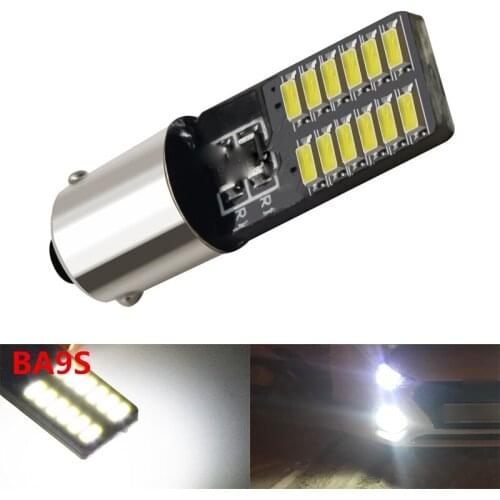 1PCS T4W BA9S Canbus 220MA Non Polar 24 SMD 4014 LED Error Free 24SMD Bulb Reading Light Lamp Bulb Styling Lamp White 12V 18V