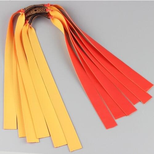 10pcs Slingshot Hunting Powerful Flat Rubber Band 0.65 0.75 0.8 1m High Elasticity Outdoor Catapult Shooting Accessories