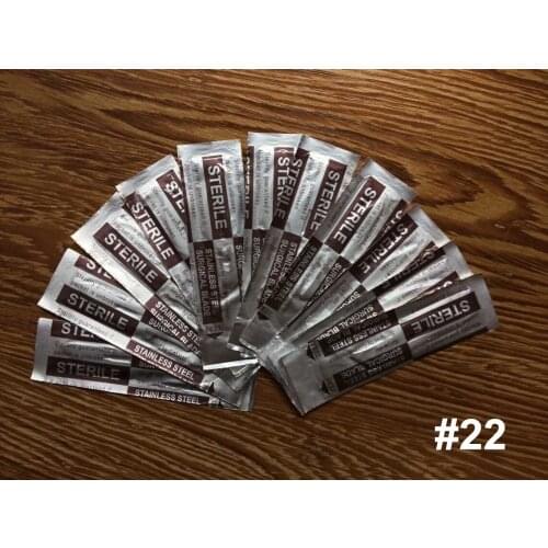 100pcs Scalpel Blades #22 for Dental medical Stainless Steel Surgical Blade