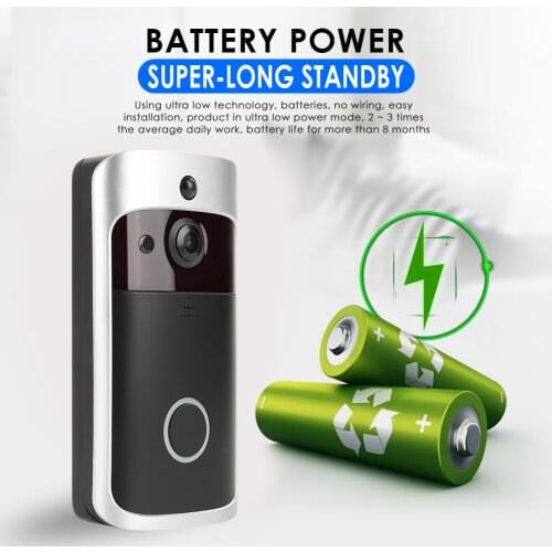 720P HD Wireless WiFi Doorbell Battery Door Camera Two Way Audio Intercom Phone Bell IR Alarm Security Camera For Apartment Home