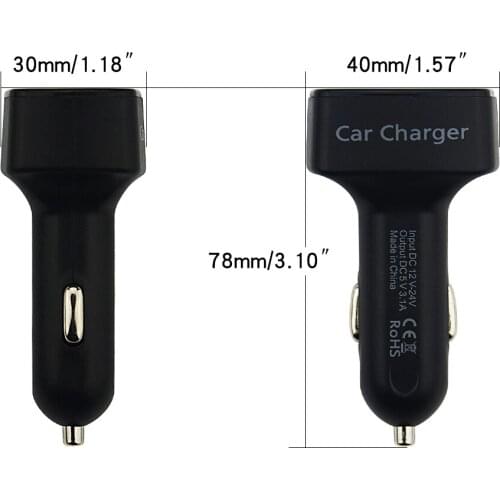 Car Charger GPS Accessory USB EC2 Battery voltage monitoring HD digital display GPS Locator Intelligent Overcurrent protection