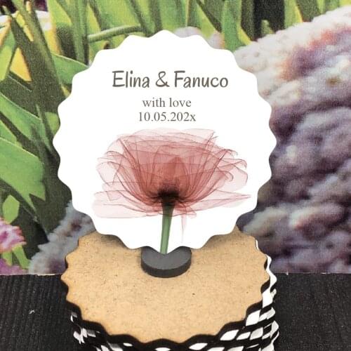 Save the Date Wooden Magnet for Your Guests and Colorful Printed Wedding, Henna, Christening Gifts 25 pcs