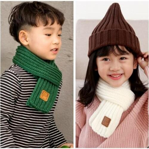 Kids Scarf Boys Girls Baby Winter Warm Scarf Women Knit Shawl Scarf Children Neck Collar Keep Warm Accessories
