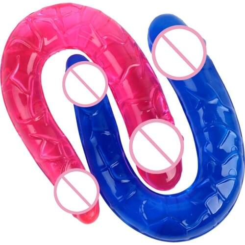 Long Penis Double Penetration Pene Dual Penis Head Female Masturbation Sex Toys for Lesbian Flexible Double Dildos