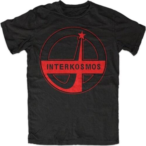 Interkosmos T-Shirt Udssr,Russia,Retro,Kult,Ost,Fun,Ddr,Cccp,Kosmonaut Men Fashion Rude Top Round Neck Printing Shirt