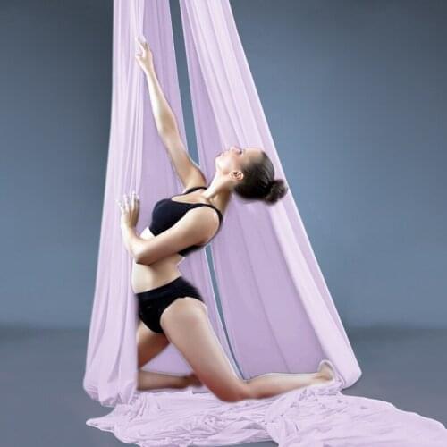 Hot Sale PRIOR FITNESS 11Meters Yoga Aerial Silks Fabric Low Stretch Nylon High Strength Fly Silk Yoga fly trapeze
