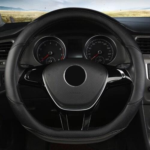 ZHOUSHENGLEE Microfiber Leather Car Steering Wheel Cover For Audis A1 A3 A4 A4L A5 A6L A7 A8 Q3 Q5 Q7 TT