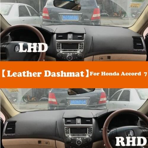 Leather Dashmat Accessories Car-Styling Dashboard Covers Pad Dash Mat Sunshade For Honda Accord 7 2003 2004 2005 2006 2007