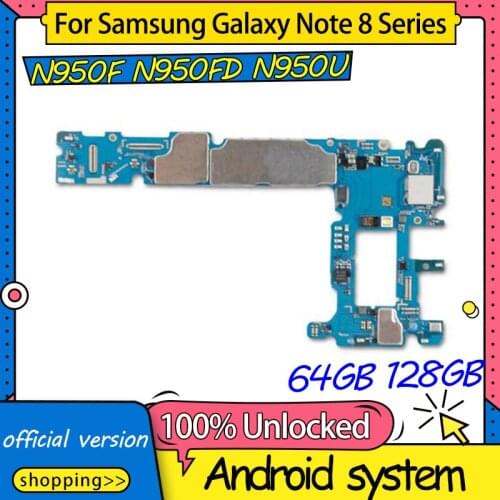 For Samsung Galaxy Note 8 Motherboard N950U,100% Unlocked Logic Board For Samsung Galaxy Note 8 N950U Mainboard With Android