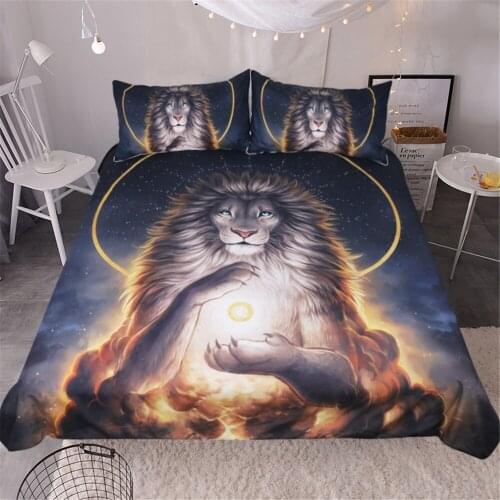 Martial Arts Lion Fashion Simple Style Home Bedding Worsted Quilt Cover Bedding Winter Full King Single Queen Bed Cover 2020