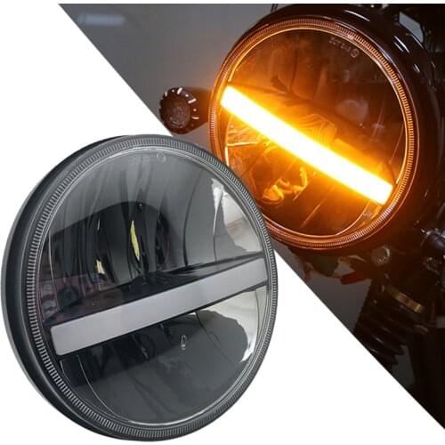 Motorcycle Headlight 7 Inch Round Led Hi-Lo Beam Headlight For Harley motorcycle Electra Glide Street Glide Road King Motorbike
