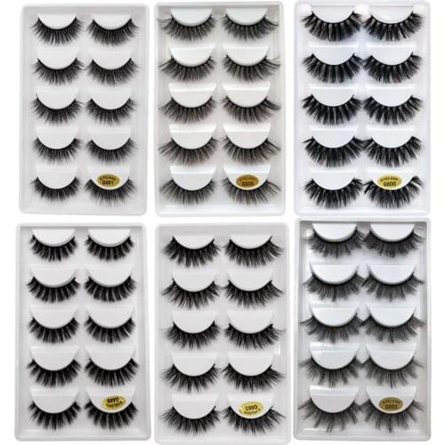 Wholesale 5/10/20/30/50 boxes false eyelashes natural long 3d mink lashes fake lash handmade false eyelash extension makeup G806