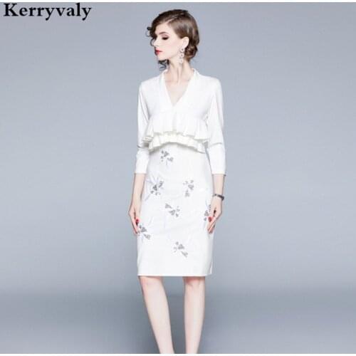 New Women Autumn Black Gothic Bodycon Dress Vestidos Casual Mujer 2021 Midi Embroidered Dresses Lange Jurken Robe Blanche K6561
