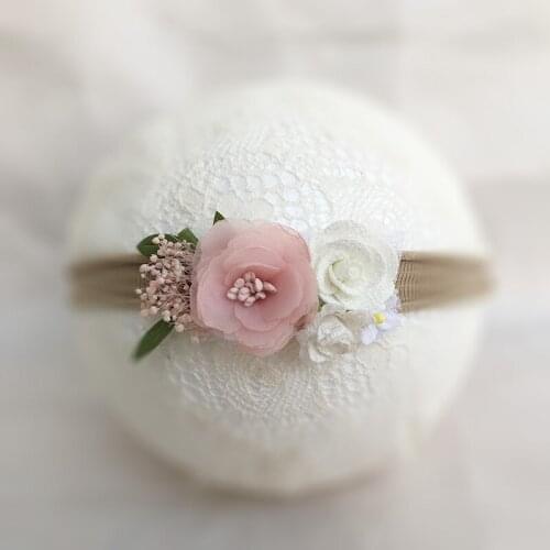 Blush Pink Flower Skinny Headband