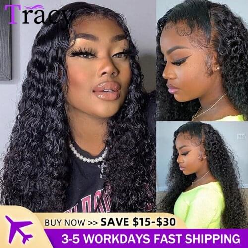 Water Wave Lace Closure Human Hair Wig 4x4x1 Lace Wig With Baby Hair Pre Plucked Women Malaysian Remy Lace Closure T-Part Wigs