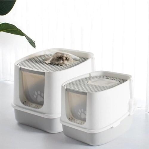 Fully Enclosed Pet Cat Litter Box Splash-Proof and Deodorant Cat Toilet Cat Shovel Large-Capacity Cat Litter Tray