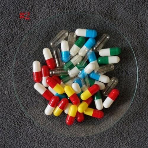 2# 200pcs/lot 2 size High quality colored hard gelatin empty capsules, hollow gelatin capsules ,joined or separated capsules