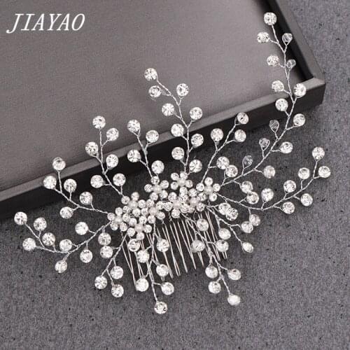 Bridal Hair Comb Rhinestone Hair Jewelry Headband Rhinestone Bride Tiara Hair Comb Wedding Hair Accessories Women Headpiece