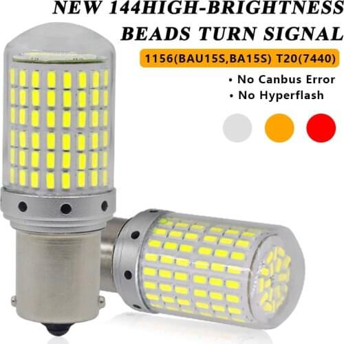 RXZ CANBUS NEW 1PC PY21W BAU15S W21W 7440 T20 LED P21W BA15S 1156 3014 144SMD led car car Turn Signal Lights car brake light