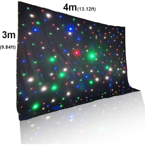 Grezer 4m*8m DMX512 Control LED Star Cloth Starry Sky Curtain LED Backdrop
