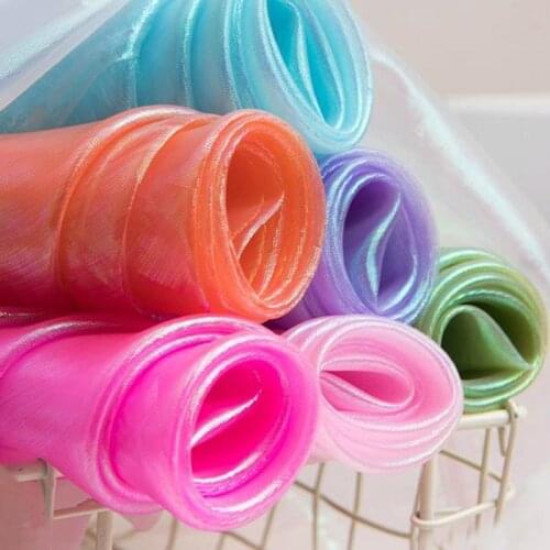 On Sale Magic Organza Poly Yarn Fabric Party Decoration Wedding Backgroud Cosplay Craft Supplies 3 Yards