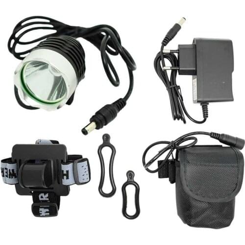 Waterproof XM-L T6 LED Bicycle Light Front Lamp 1800lm Bike Headlight Cycling Flashlight + 8.4V 18650 Battery Pack + Charger