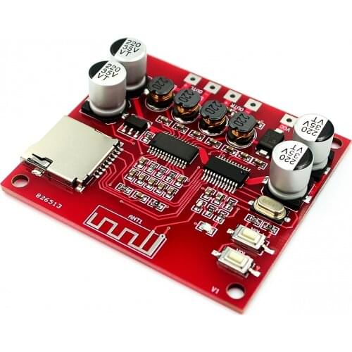 XH-A233 15W X 2 Bluetooth 4.2 Digital power amplifier board Stereo TF Card Play 12v~24v Audio Amp