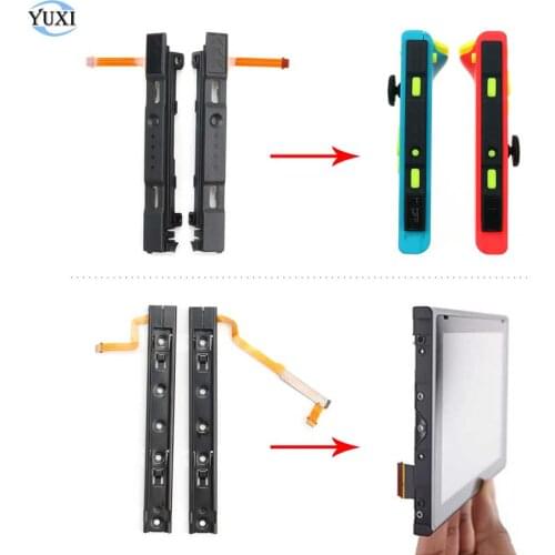 YuXi LR Slide Left Right L R Sliders Railway Replacement For Nintend Switch Console Rail For NS Joy-con Controller