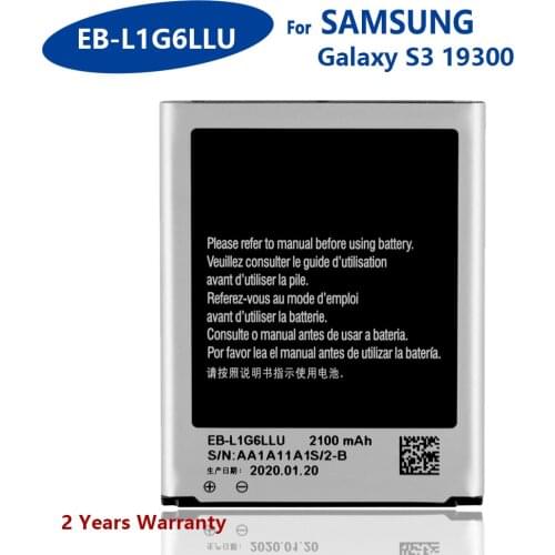 100% Genuine EB-L1G6LLU For Samsung Galaxy S3 i9300 i9305 i747 i535 L710 T999 2100mAh Mobile Phone New High Quality Batteries