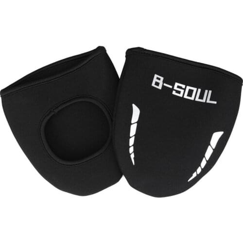 2 Pcs Bicycle Shoe Covers Cycling Sports Black Nylon Warm Windproof Toe Cap Half Overshoes