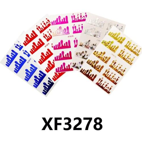 5sheet/set 11 types Laser Nail Art Sticker Flame Red Golden Silver Decal Nail Decorations DIY Design Nail Art Decorations