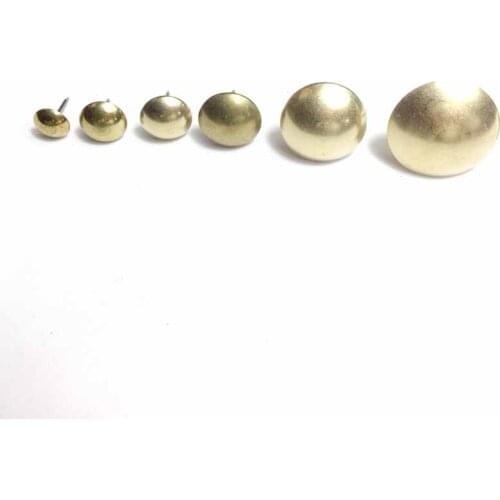 50Pcs 10 14 17 19 24 30mm diameter decorative brass nail advertising door fittings pure copper nail cap
