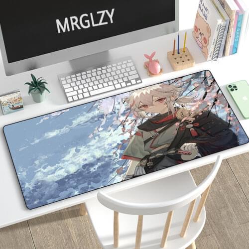 MRGLZY Anime Mouse Pad Rugs Multi-size Genshin Impact Kazuha Gamer Large DeskMat Computer Gaming Peripheral Accessories MousePad