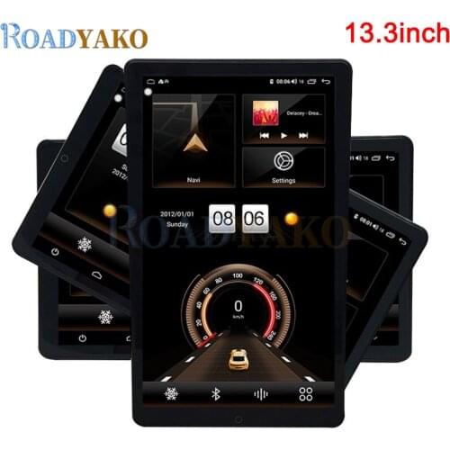 13.3 Inch Android Rotatable Screen Car Multimedia Radio Stereo Player For Universal VW Hyundai Nissan Yoyota HondaGPS Navigation