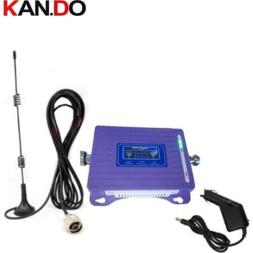 For car 2G 4G repeater with cable antenna LCD display dual bands GSM 4G booster repeater DCS 900 1800mhz CAR 4g LTE booster