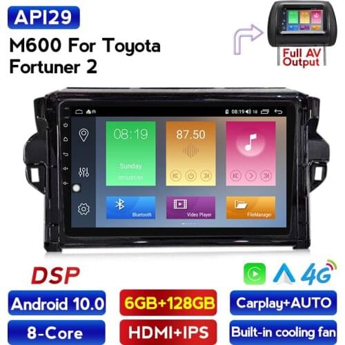 DPS Car DVD Player Android 10 GPS For Toyota Fortuner 2 2015 2016 2017 2018 Multimedia IPS Radio car Audio wifi DVR SWC No DVD