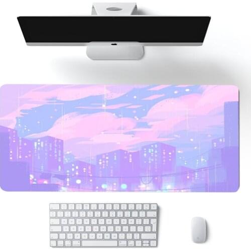 Anime kawaii Big Mouse Pad Large Rubber Gaming Mat Speed Kawaii XL MousePad Keyboard Locking Edge Otaku Compute mouse pad