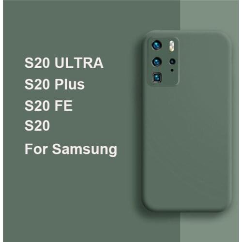 S20 Ultra S20 Plus S20 fe S20FE Case Liquid Silicone Soft Camera Protection Cover Case For Samsung Galaxy S20 FE S20 Ultra Plus