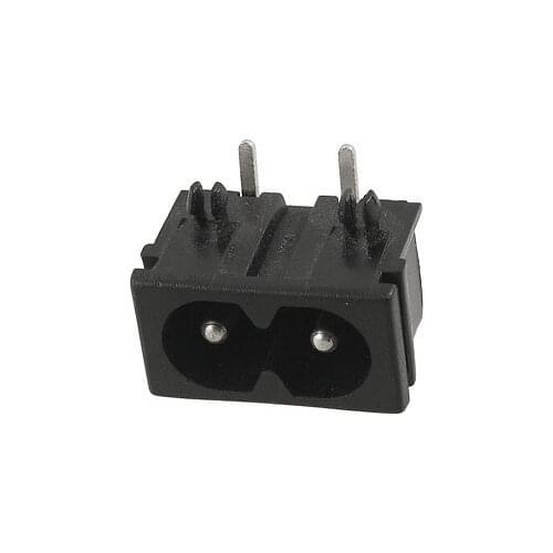 Black Male Plug IEC320 C8 AC Power Socket Connector 2.5A 250V