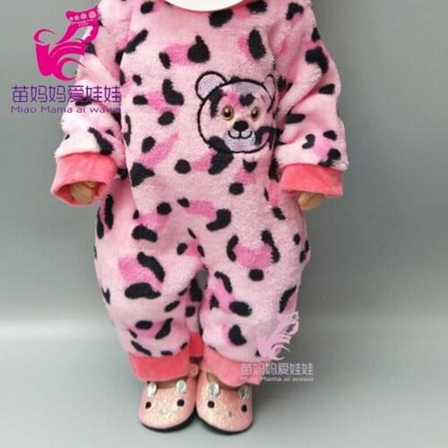 18 inch baby doll cute animal outfits also suit for 18" girl dolls Pink cartoon tiger clothes with hat baby toys
