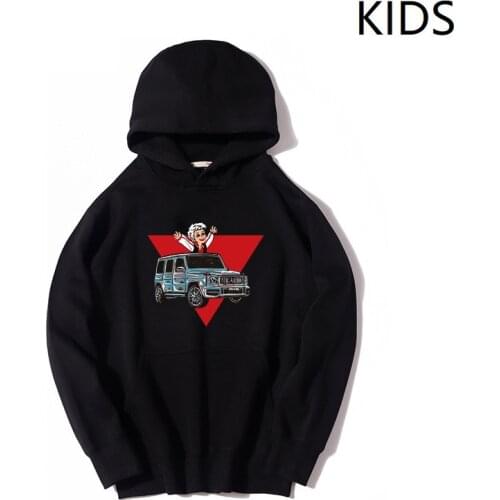 Kids Merch A4 Gelik Printed Hoodie Autumn Winter Thicked Fleece Hooded Sweatshirts Casual Parent Family Clothing Pullover Tops