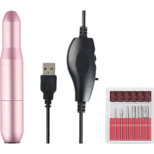 Electric Nail Drill Machine USB Charging Manicure Pen for Grinding Shaping Nail Gel Polish Dead Skin Removing Nail Tools