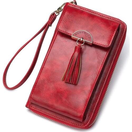 HUMERPAUL Women Wallet Cell Phone Bags Card Holders Handbag Purse Ladies Clutch Messenger Shoulder Long Straps