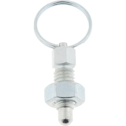 10Pcs Plunger Index Piston Index Single Ring Type With Thick Stainless Steel Lock Thread M6 Fine Thread